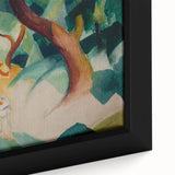 Expressionist Nature Scene – Abstract Children and Goat Wall Art