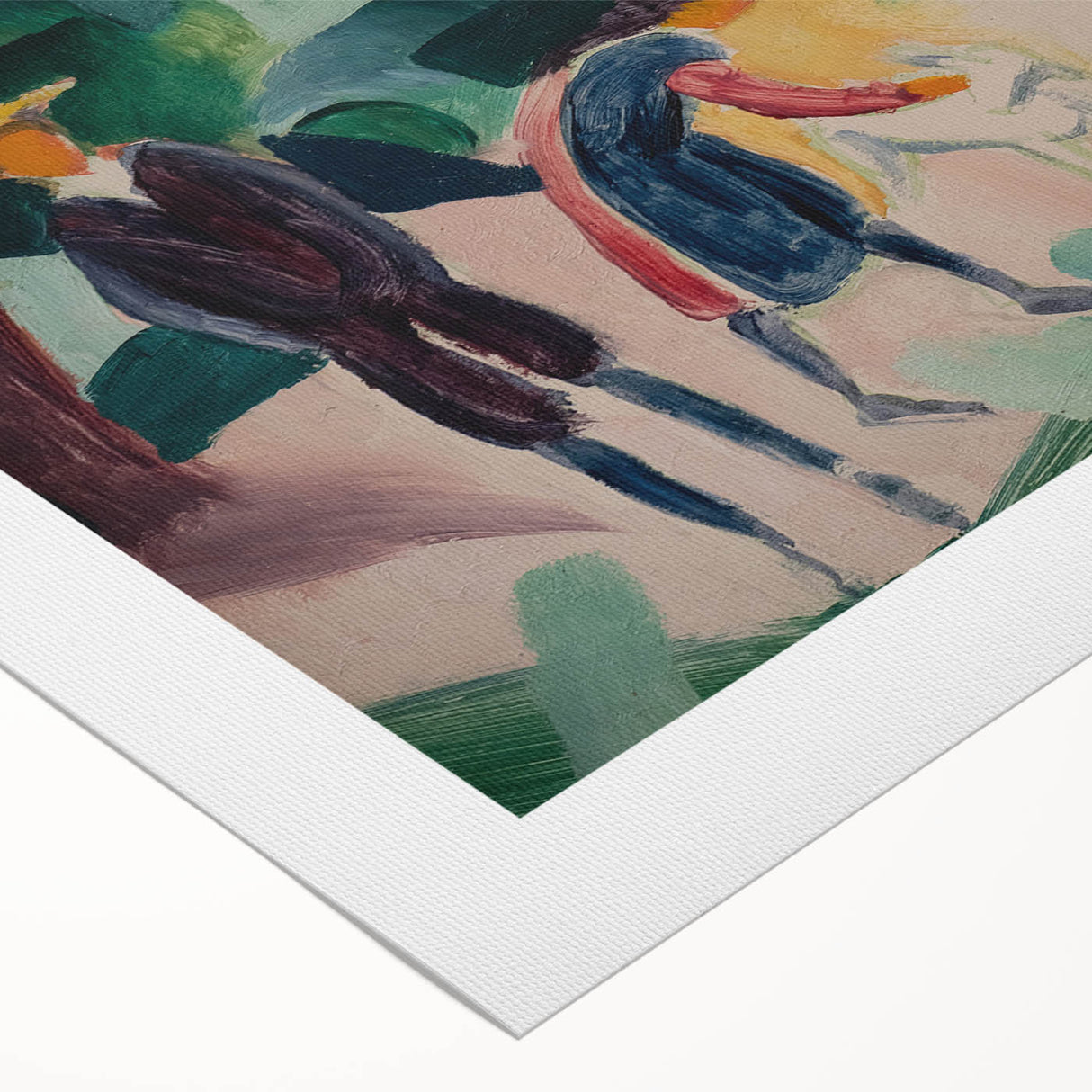Expressionist Nature Scene – Abstract Children and Goat Wall Art