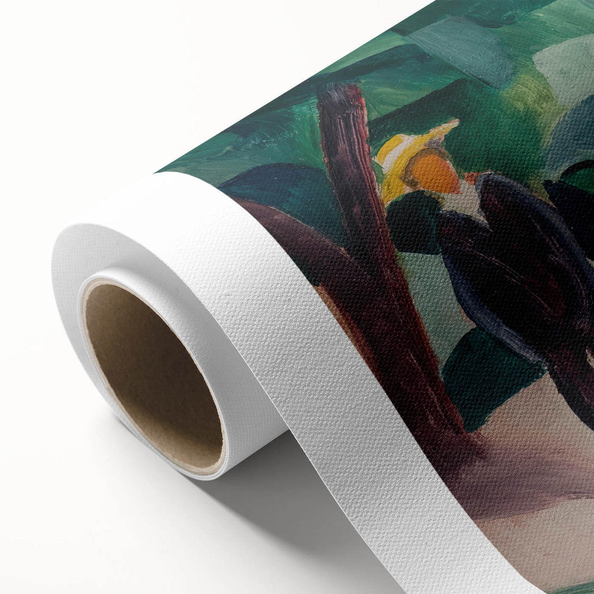 Expressionist Nature Scene – Abstract Children and Goat Wall Art