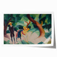 Expressionist Nature Scene – Abstract Children and Goat Wall Art