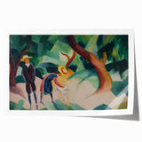 Expressionist Nature Scene – Abstract Children and Goat Wall Art