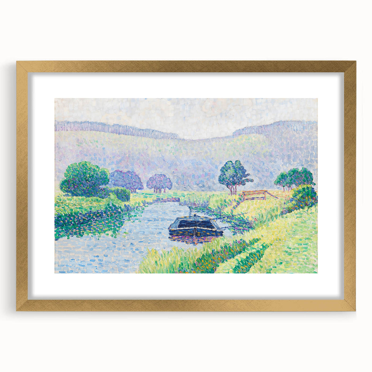 Amberley Valley - Bright Pointillist Landscape by Alfred William Finch