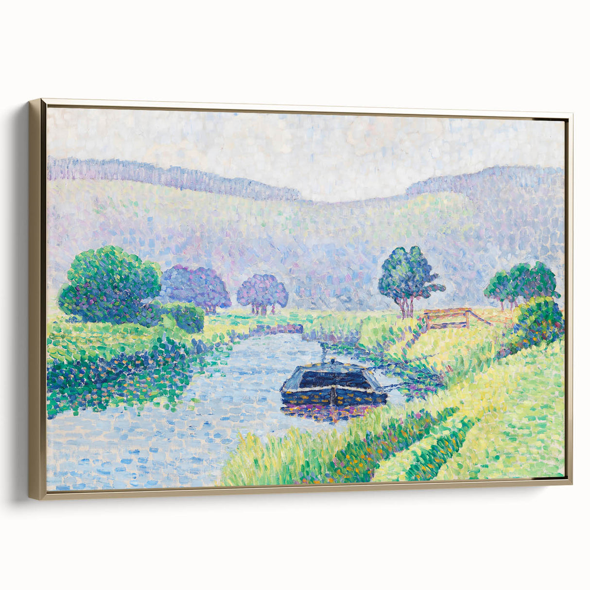Amberley Valley - Bright Pointillist Landscape by Alfred William Finch