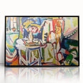 Vibrant Interior Scene - Modern Abstract Art Print by Henry Lyman Sayen