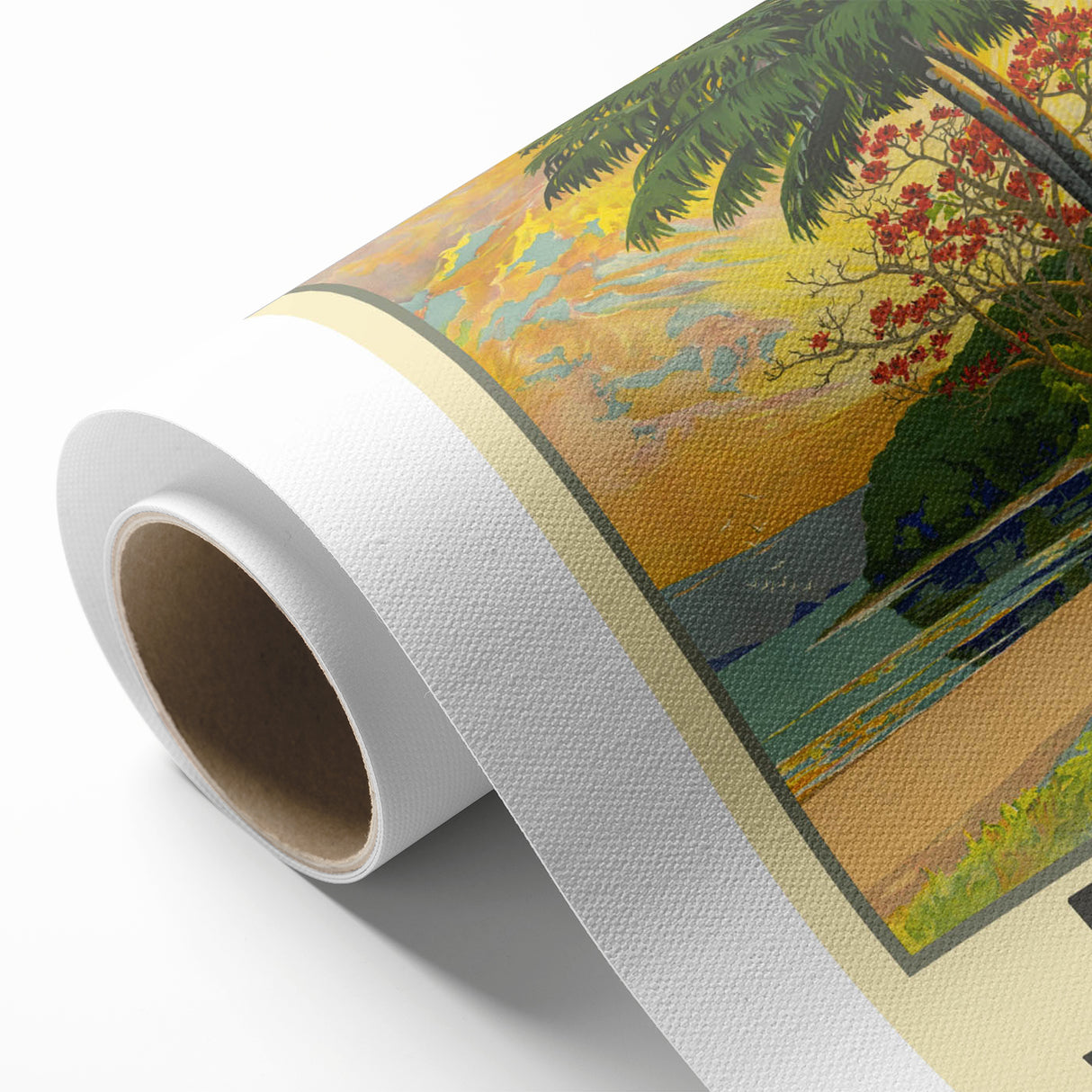 Dunk Island Retro Travel Poster | Great Barrier Reef Paradise Art