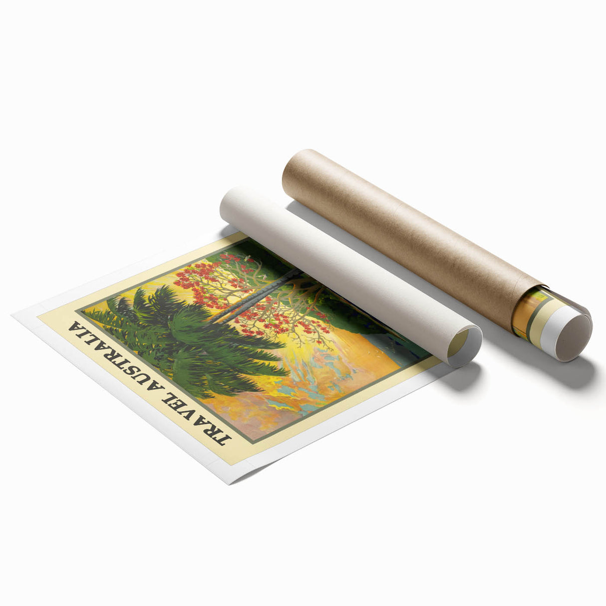 Dunk Island Retro Travel Poster | Great Barrier Reef Paradise Art