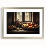 Rustic Fruit Basket - Vintage-Inspired Kitchen Wall Art