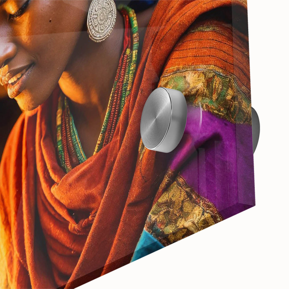 Large abstract wall art depicting the Ethiopian landscape in muted earth tones on acrylic glass.