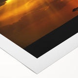 Art deco poster of a Kenyan landscape on rolled canvas, with earthy tones, ideal for dining room wall art.