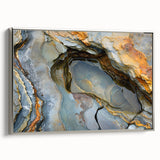Vintage poster art of a Mauritius landscape on framed canvas, featuring colorful art in extra large size.