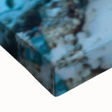 Black and white landscape art painting of Seychelles on stretched canvas, ideal for bedroom wall art.