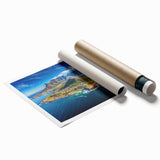 Extra large rolled print of South African scenery with vibrant floral elements, perfect for large living room wall art.
