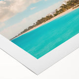 Art deco poster of a Tunisian landscape in muted earth tones on rolled canvas, suitable for dining room decor.