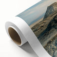 Art Deco poster featuring a scenic view of Azerbaijan on rolled canvas, with soft pastel hues, ideal for nursery wall art.