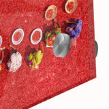 Large abstract wall art depicting a Bangladesh scenery in mid-century modernist style, ideal for dining room art.