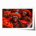 Extra large rolled print of a Bhutanese landscape with lush greenery and traditional architecture.
