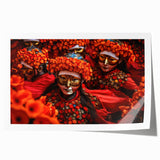Extra large rolled print of a Bhutanese landscape with lush greenery and traditional architecture.