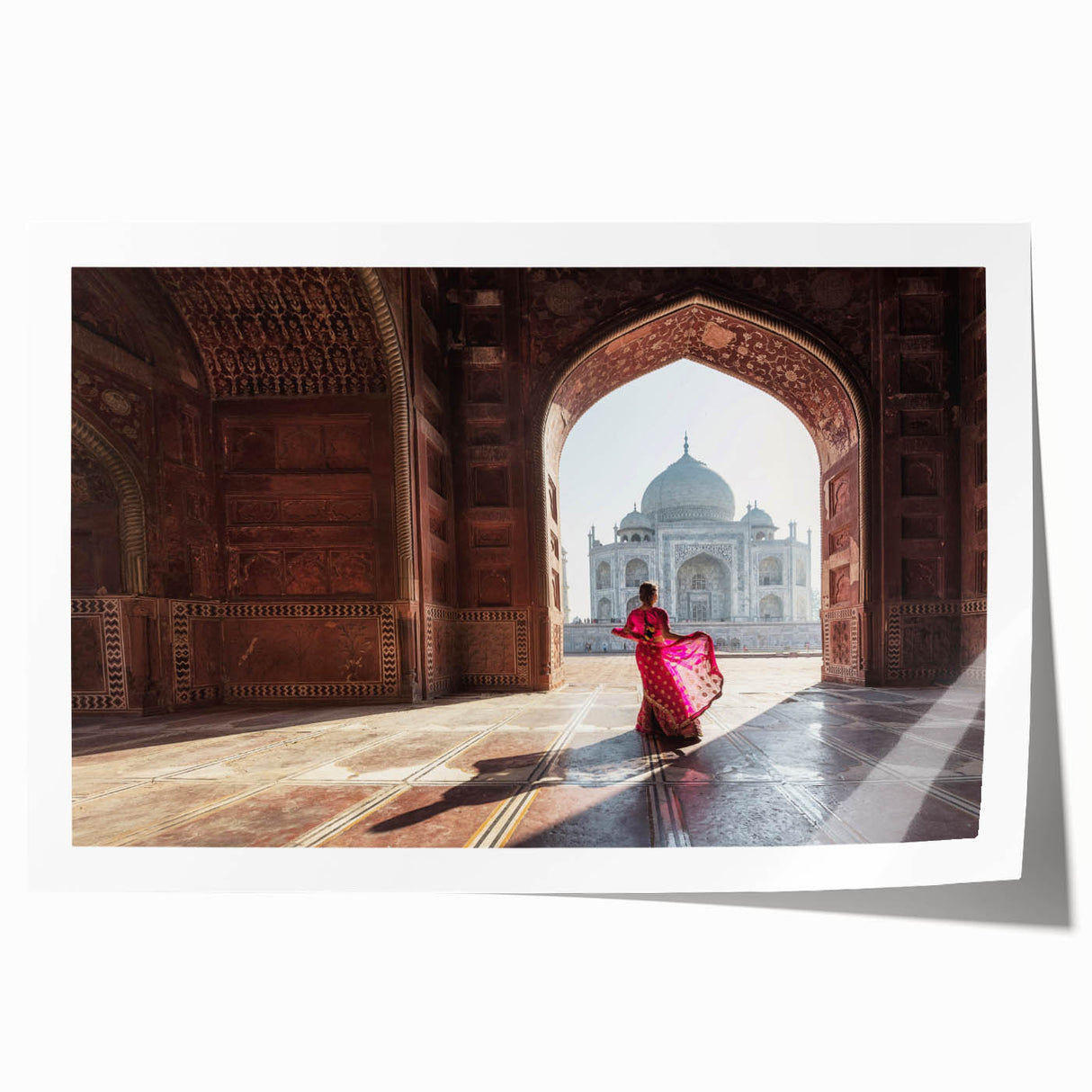 Extra large rolled print depicting vibrant floral art in diverse colors.
