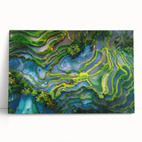 Black and white photograph of Indonesian landscape on stretched canvas, suitable for kitchen or bedroom wall art.