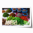 Extra large rolled print of a Laos scenery with vivid green and blue tones, ideal for art wall dining room.