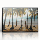 Large abstract wall art depicting a Malaysian landscape in muted earth tones on a framed acrylic.