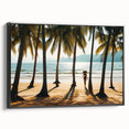 Black and white landscape art painting of Malaysian scenery on framed canvas, suited for bedroom wall decor.