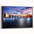 Black and white landscape art painting of a scenic Pakistani view on a framed canvas, suitable for bedroom decor.