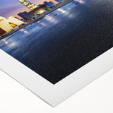 Art deco poster of a Pakistani landscape in muted earth tones on rolled canvas, suitable for dining room wall art.