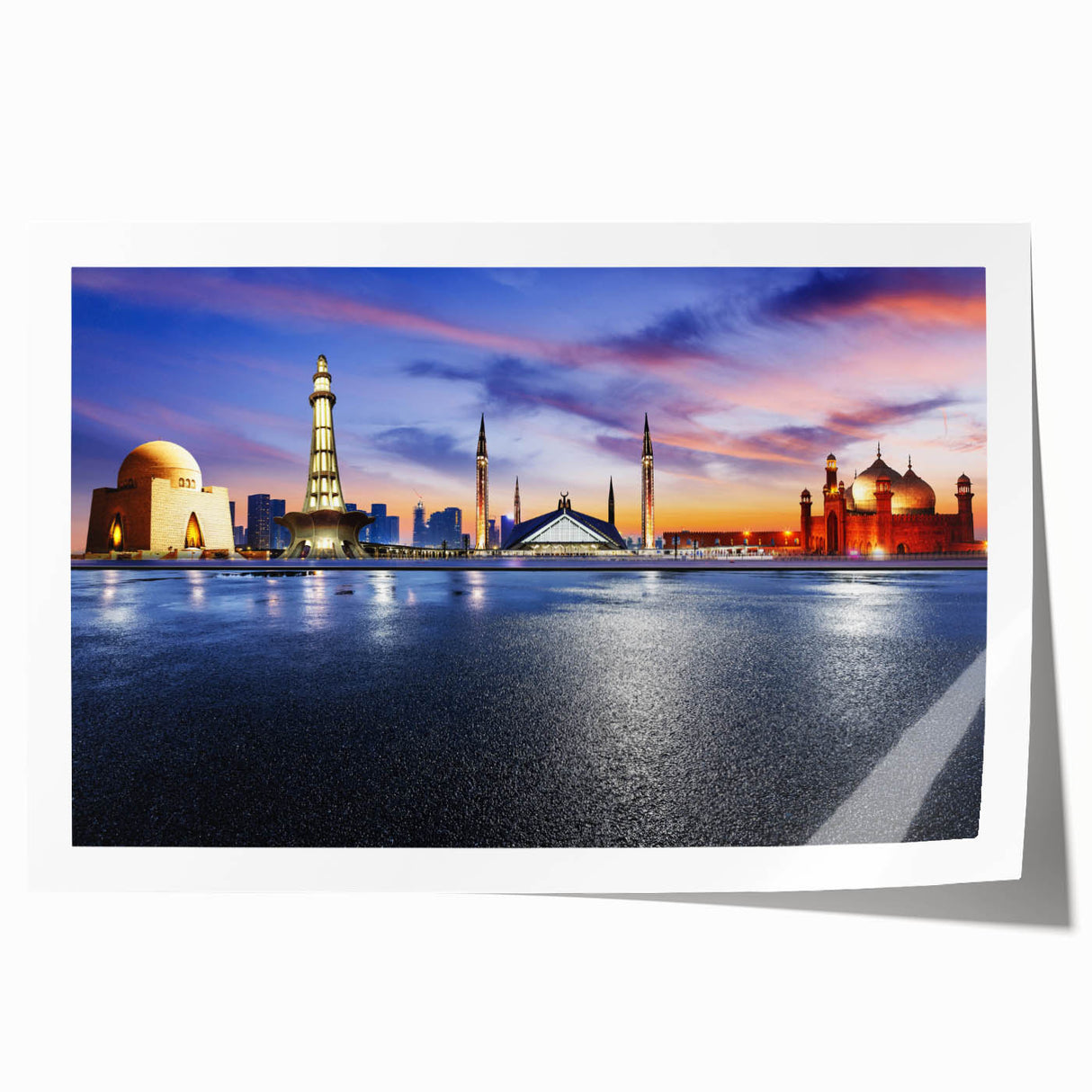 Extra large rolled print depicting vibrant floral scenery in Pakistan, ideal for art wall dining room.