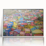 Acrylic print of a serene Philippines landscape in art deco style, ideal for modern art wall decor in a nursery.