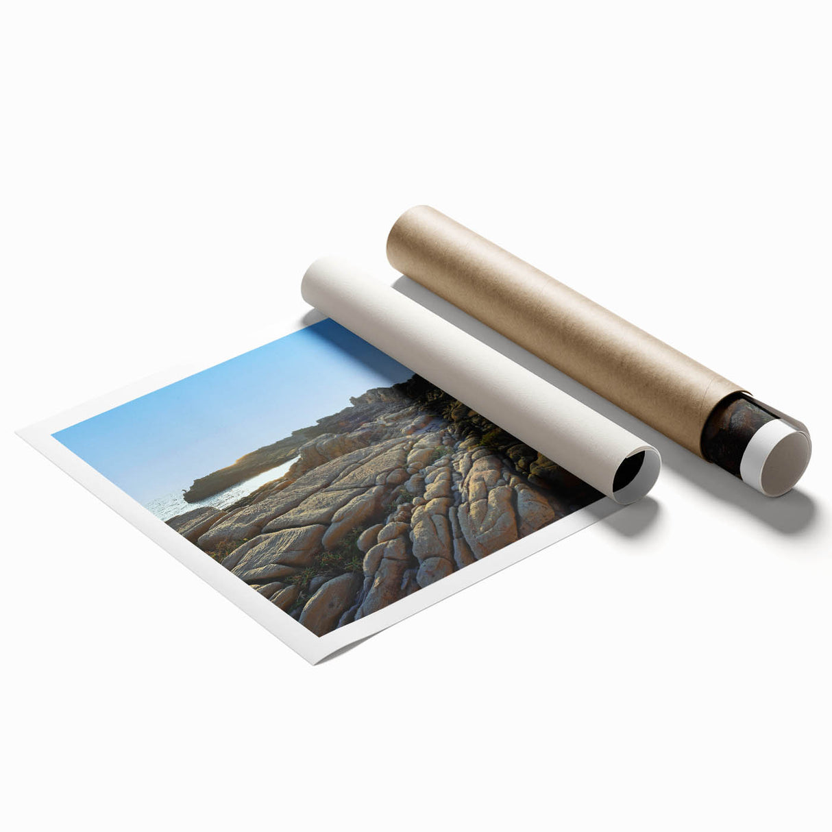 Extra large rolled print featuring a serene Taiwanese landscape with soft floral accents, ideal for classy bathroom wall art.