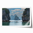 Vietnamese landscape with lush greenery on rolled canvas, ideal for art wall dining room or classy bathroom wall art.
