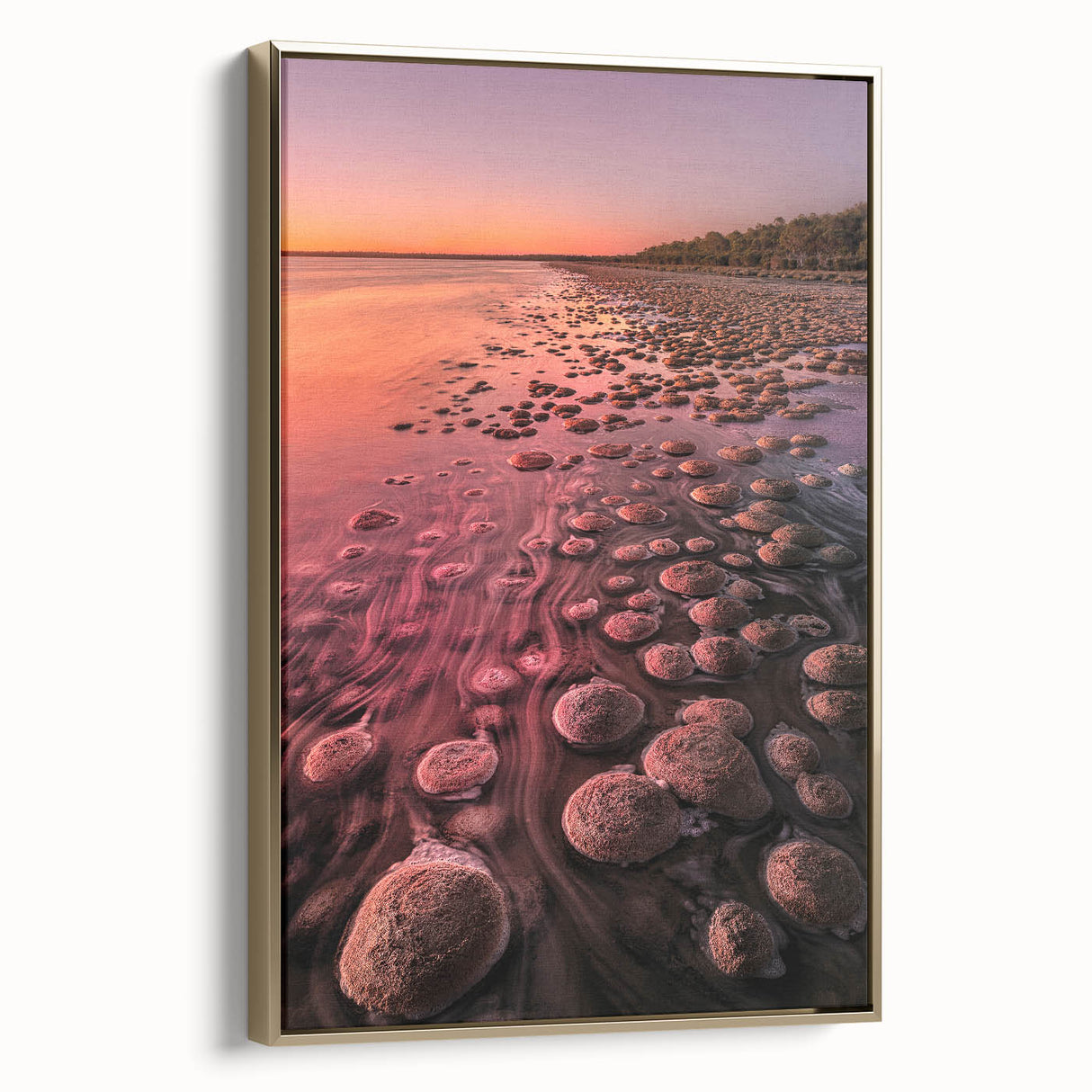 Landscape art painting of Perth, Australia on framed canvas.