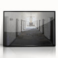 Large abstract wall art depicting Tasmanian scenery in muted earth tones on a framed acrylic print.