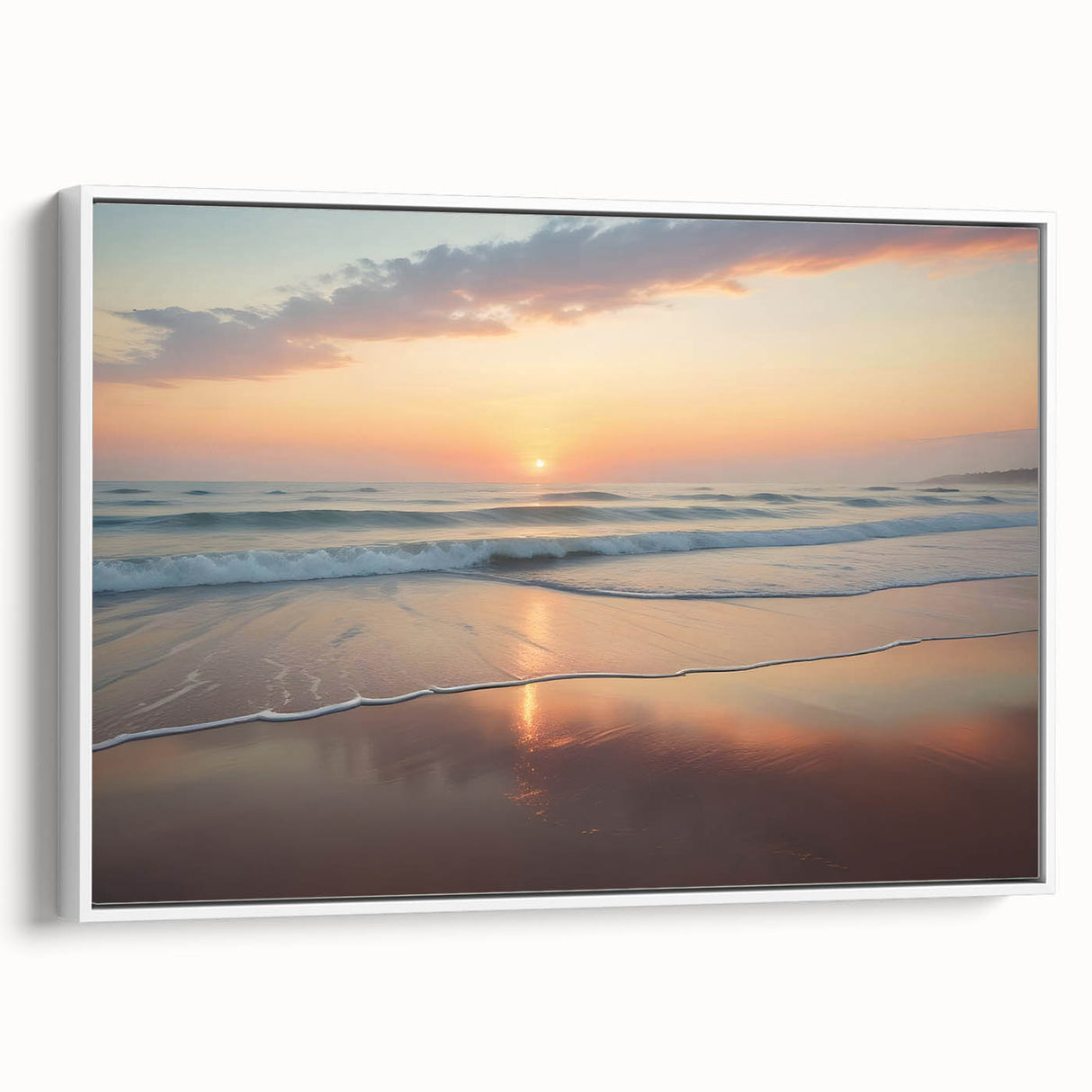 Vintage poster art of a Caribbean Cuba scenery on extra-large framed canvas.