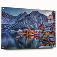 Acrylic print of a European landscape in soft, muted colors, ideal for dining room decor.