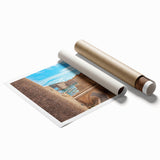 Extra large rolled print of a Croatian landscape with vibrant greenery and floral elements.