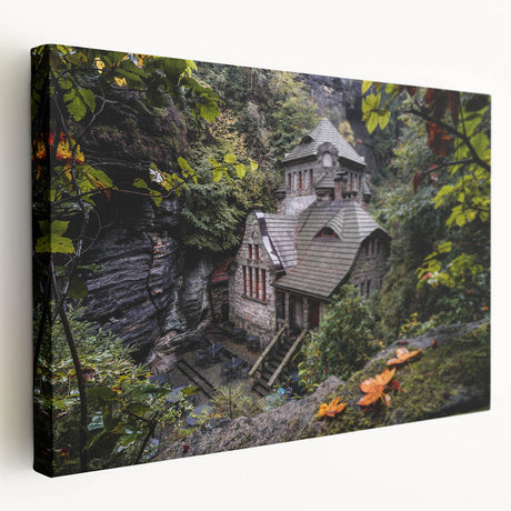 Large canvas print of a European cityscape in muted earth tones, suitable for kitchen wall art.