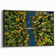 Black and white landscape art painting of a Finnish scenery on framed canvas, suitable for bedroom wall decor.