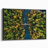 Black and white landscape art painting of a Finnish scenery on framed canvas, suitable for bedroom wall decor.