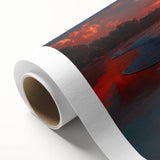Art Deco style poster of Crete, Greece scenery on rolled canvas, featuring soft pastel shades.