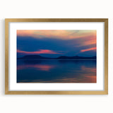 Abstract art print of a European scenery in muted earth tones, framed in gold, suitable for dining room decor.