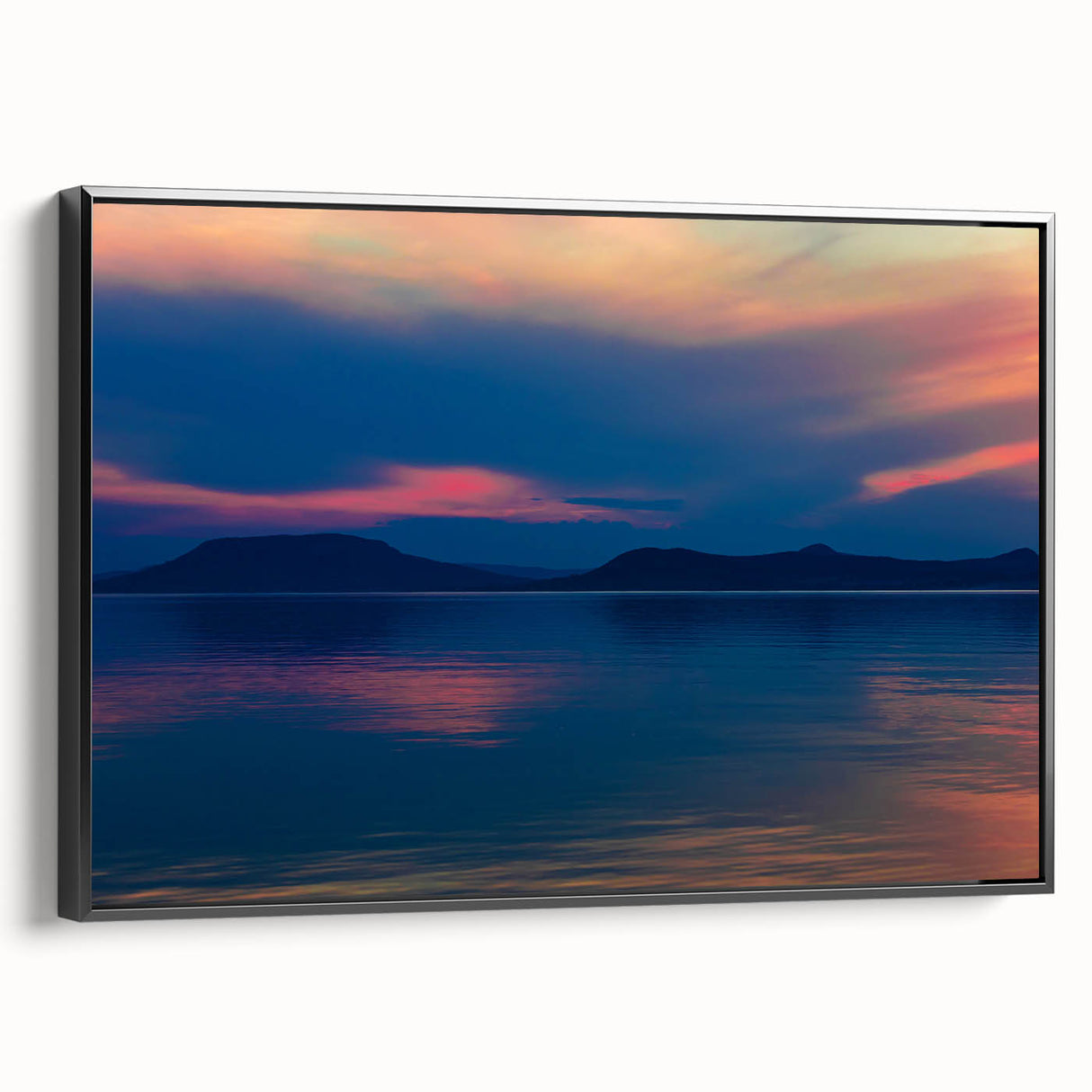 Black and white landscape art painting of a vintage European scene on a framed canvas, ideal for bedroom wall decor.