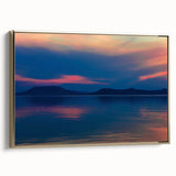 Framed canvas featuring a vintage-style landscape painting of a Hungarian scenery, ideal for bedroom decor.