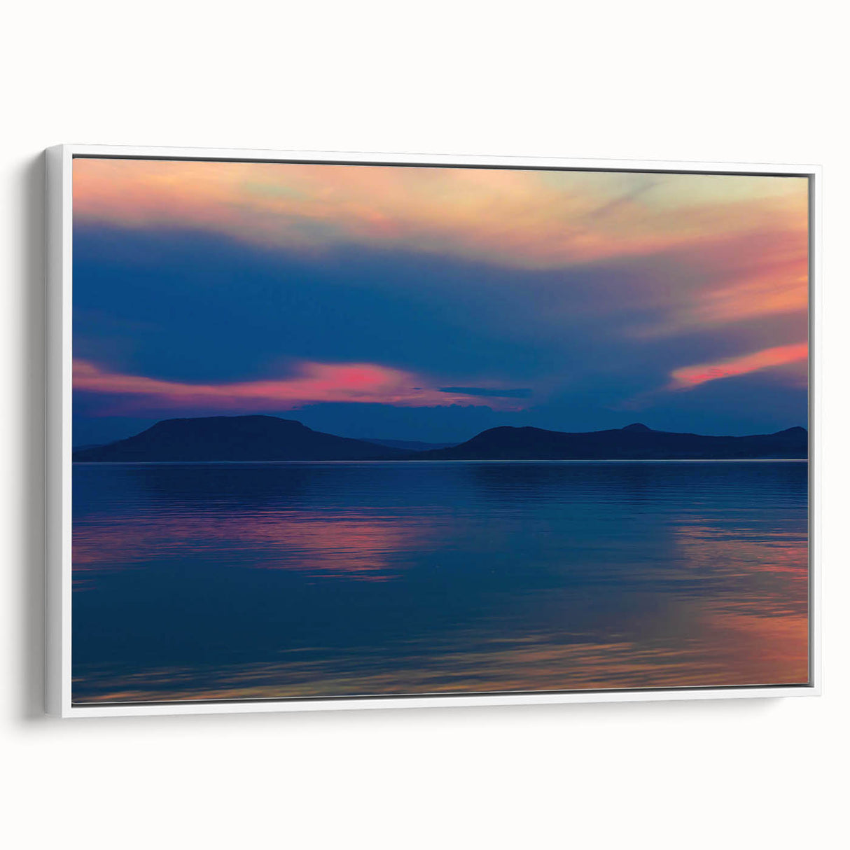 Vintage poster art of a Hungarian landscape on framed canvas, featuring colorful art in extra large size.