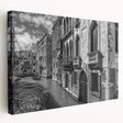Large canvas print of a Venice scenery with vivid blue and white tones, ideal for kitchen wall art.