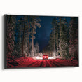 Black and white wall art featuring a vintage landscape of Latvia on framed canvas, ideal for bedroom decor.