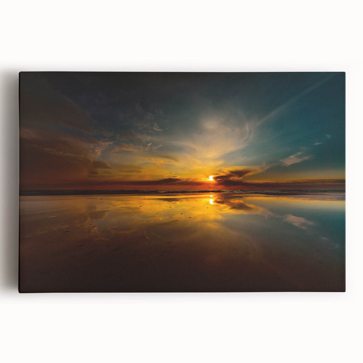 Black and white large art of a European Lithuanian landscape on stretched canvas, ideal for kitchen wall art.