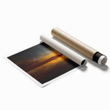 Extra large rolled print of a European scenery with vibrant floral elements, ideal for classy bathroom wall art.