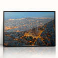 Large abstract wall art depicting a Barcelona cityscape in muted gray tones on a framed acrylic.